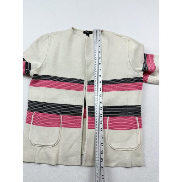 TALBOTS Colorful Striped Cardigan Sweater‎ Size M-Petite Womens Pockets - Picture 11 of 11